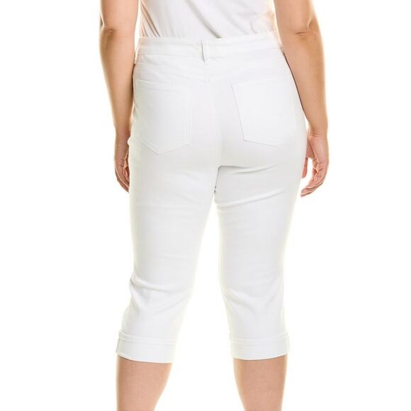 NWT NYDJ Plus Marilyn Cuffed Crop Jeans sz 26W Optic White LiftxTuck Technology - Picture 4 of 16